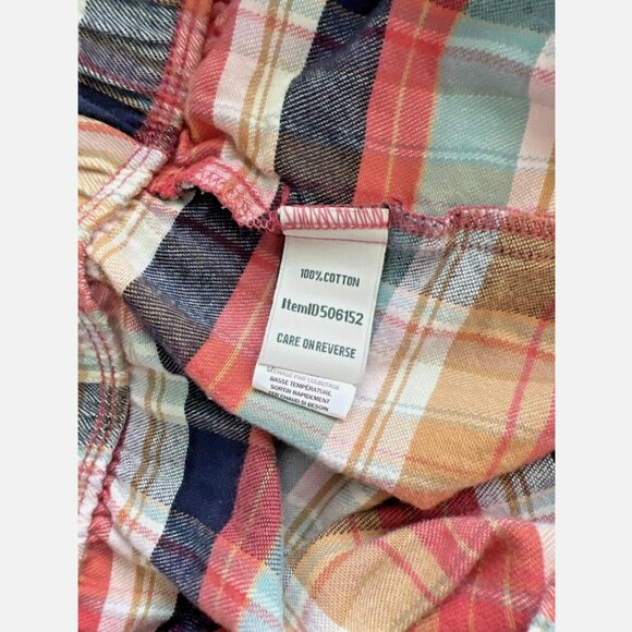 LL Bean Cotton Flannel Sleep Pants Pajama Bottoms in Deep Coral Plaid - Size 2X - Picture 7 of 8